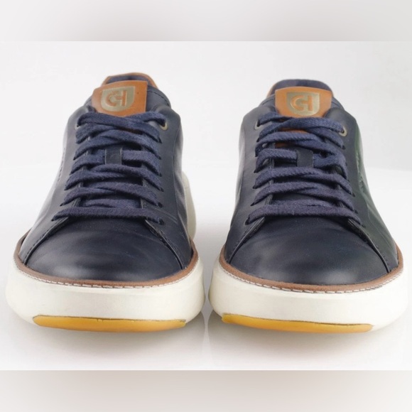 Cole Haan GrandPro TopSpin Sneakers Men's Navy w/ Brown trim - Picture 1 of 9